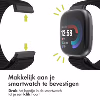imoshion Nylon bandje Fitbit Versa 4/ 3 / Sense (2) - Zwart