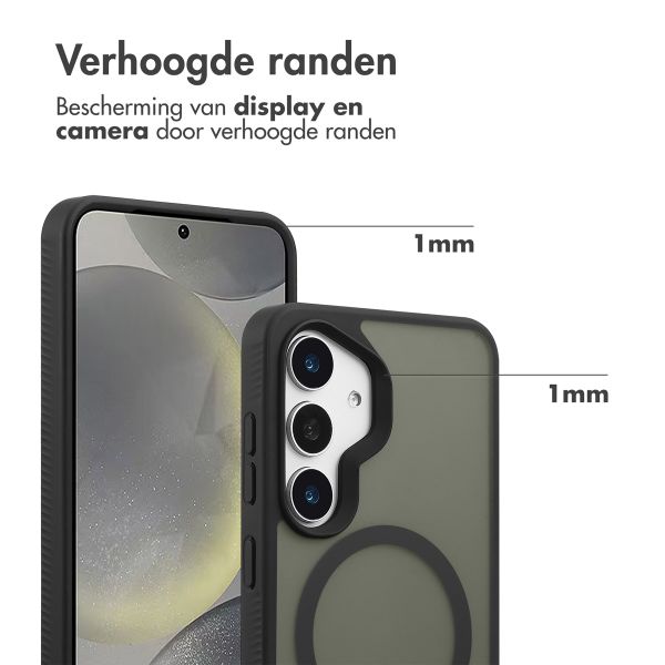 Accezz Rugged Frosted MagSafe Backcover Samsung Galaxy S25 - Zwart