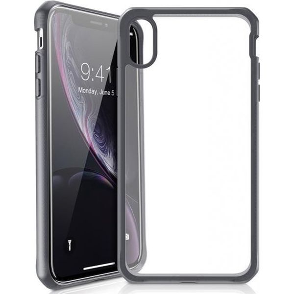 Itskins Hybrid MKII Backcover iPhone Xr - Zwart / Transparant