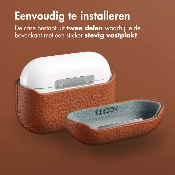 Accezz Echt Leren Case AirPods Pro - Cognac