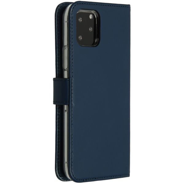 Selencia Echt Lederen Bookcase iPhone 11 Pro - Blauw