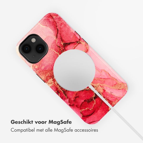 Selencia Vivid Tough Backcover met MagSafe iPhone 14 - Rosy Marble