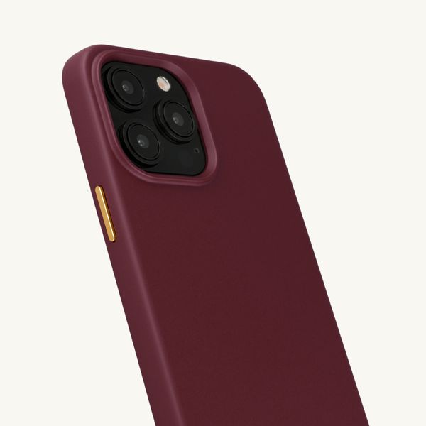 Selencia Rivièra MagSafe Backcover met afneembare haakjes Apple iPhone 13 Pro - Bold Burgundy