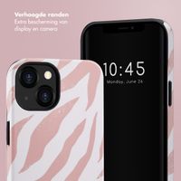 Selencia Vivid Backcover Apple iPhone 13 - Colorful Zebra Old Pink