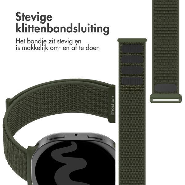 imoshion Nylon bandje Samsung Galaxy Watch 8 (40/44mm) / Classic (46mm) - Army Green