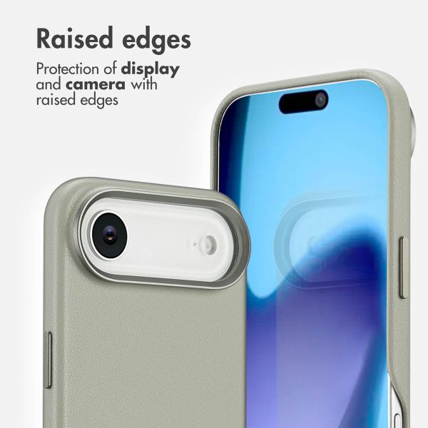 Accezz Leather Back Cover with MagSafe Apple iPhone Air - Light Grey