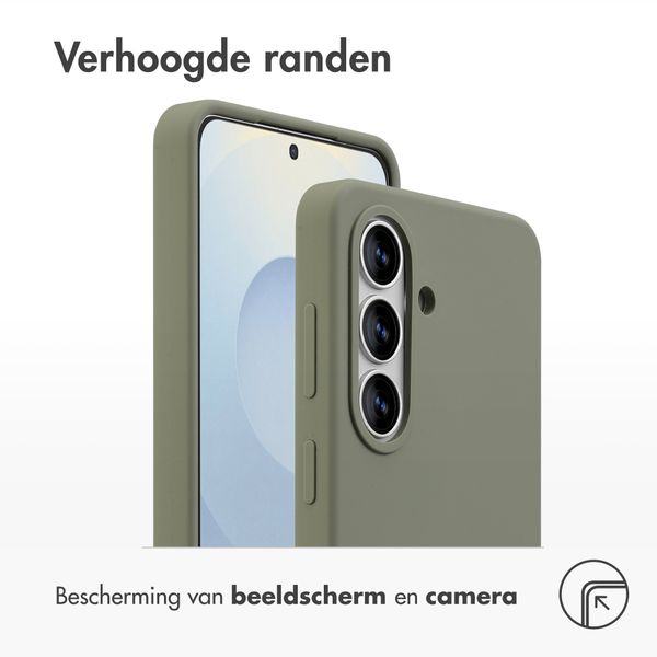 Accezz Liquid Silicone Backcover met MagSafe Samsung Galaxy S26 - Cooper Green