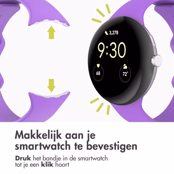 imoshion Siliconen⁺ bandje Google Pixel Watch 3 / 4 (45 mm) - Maat S - Paars