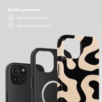 Selencia Vivid Back Cover with MagSafe Apple iPhone 15 - Art Wave Black