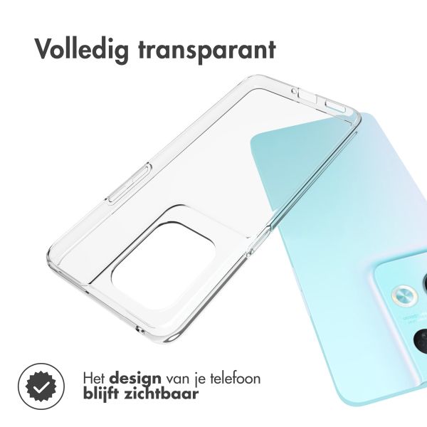 Accezz Clear Backcover Oppo Reno 8 Pro 5G - Transparant