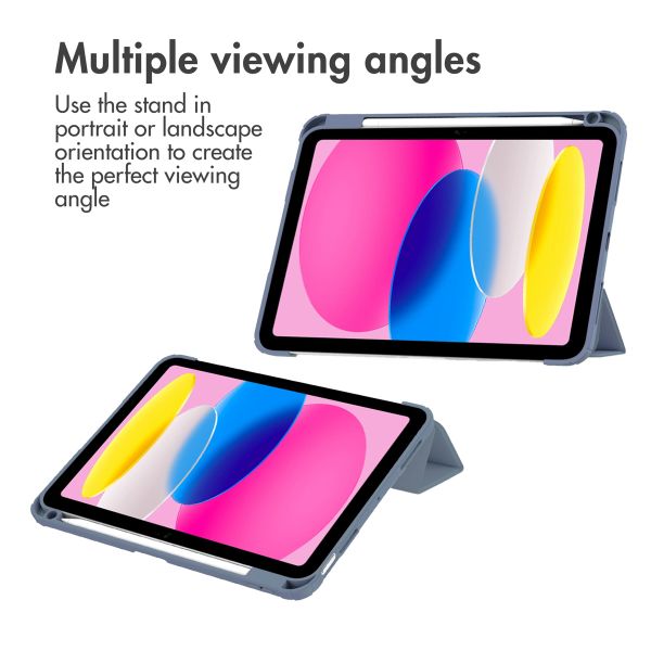 imoshion Trifold Hard Case Book Cover Apple iPad 11 (2025) 11 inch A16 / iPad 10 (2022) 10.9 inch - Purple