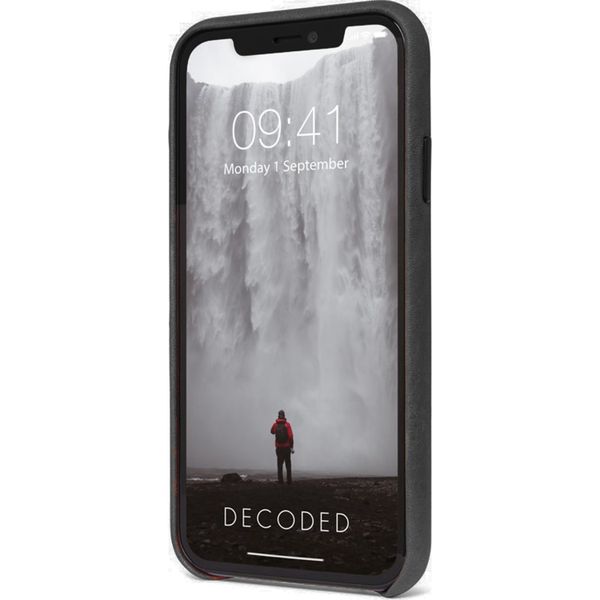 Decoded Leather Backcover iPhone 11 Pro Max - Zwart
