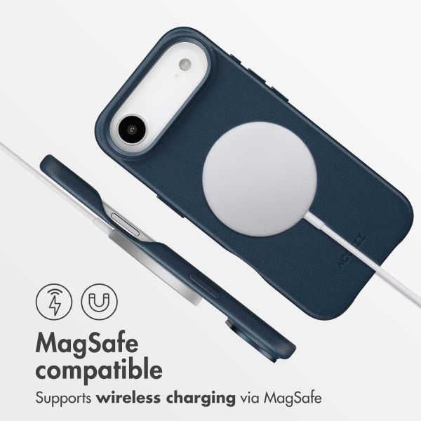 Accezz Leather Back Cover with MagSafe Apple iPhone Air - Nightfall Blue