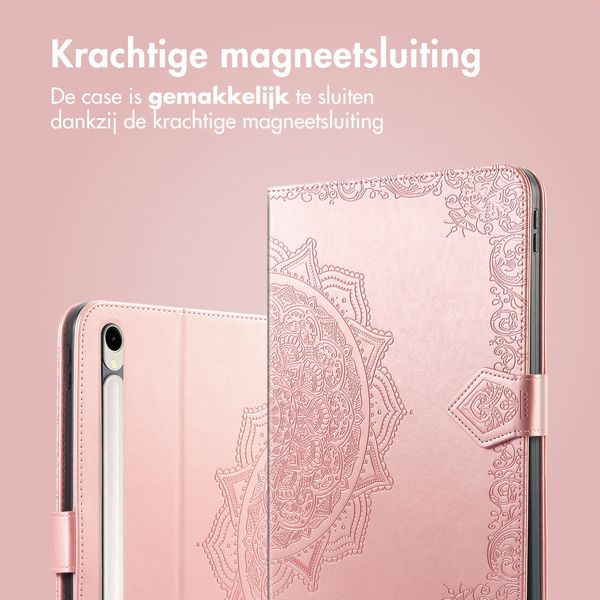 imoshion Mandala Bookcase Samsung Galaxy Tab S9 11.0 inch / S10 Lite / S10 FE / S9 FE 10.9 inch - Rose Gold