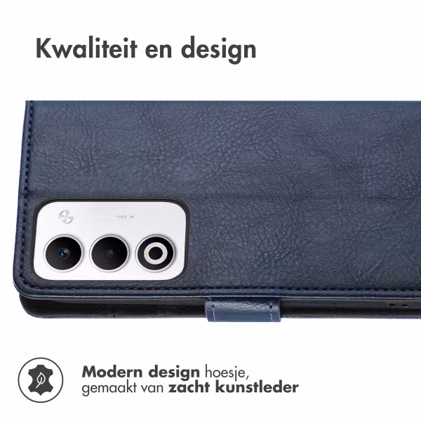 imoshion Luxe Bookcase Oppo A5 5G (2025) - Donkerblauw