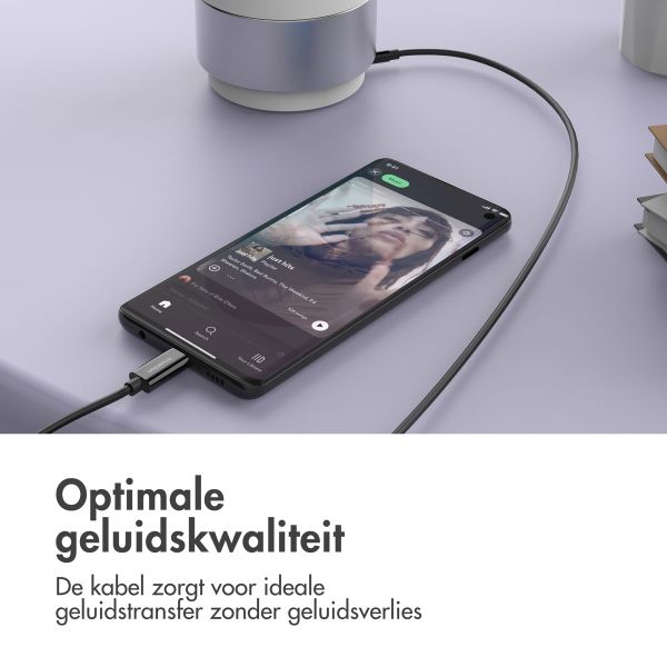 imoshion AUX kabel - 3,5 mm / Jack audio naar USB-C kabel - Male to USB-C - 1 meter - Zwart