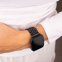 Selencia Jubilee stalen bandje Apple Watch Series 1 t/m 9 / SE (38/40/41 mm) | Series 10 / 11 (42 mm) - Zwart