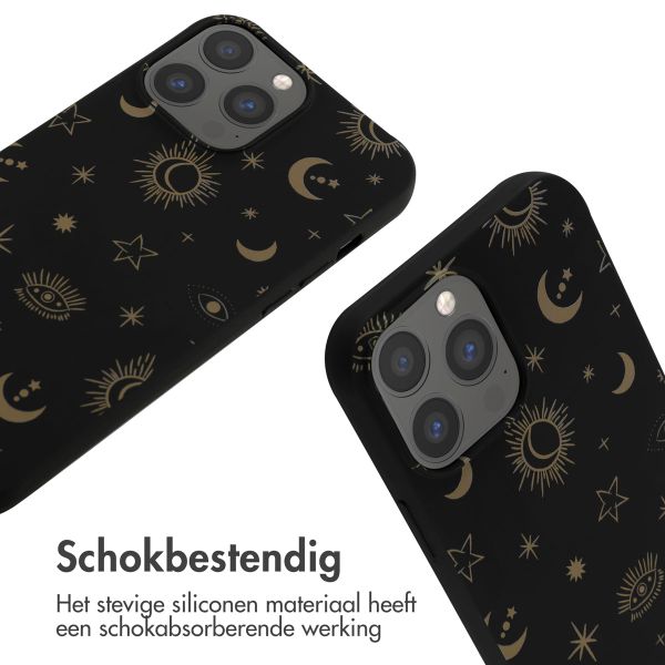 imoshion Siliconen design hoesje met koord Apple iPhone 13 Pro Max - Sky Black