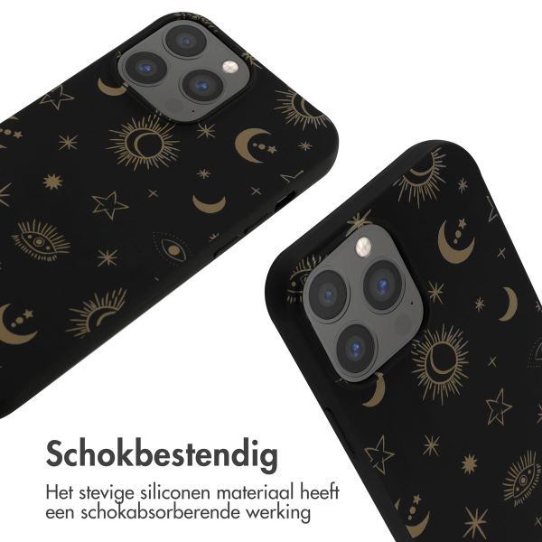 imoshion Siliconen design hoesje met koord iPhone 13 Pro Max - Sky Black