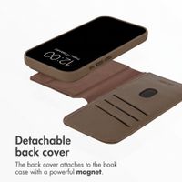 Accezz 2-in-1 Leather Bookcase with MagSafe Apple iPhone 18 Pro Max / 17 Pro Max - Coffee Brown