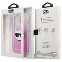 Karl Lagerfeld Hardcase Backcover Choupette iPhone 13 Pro - Roze