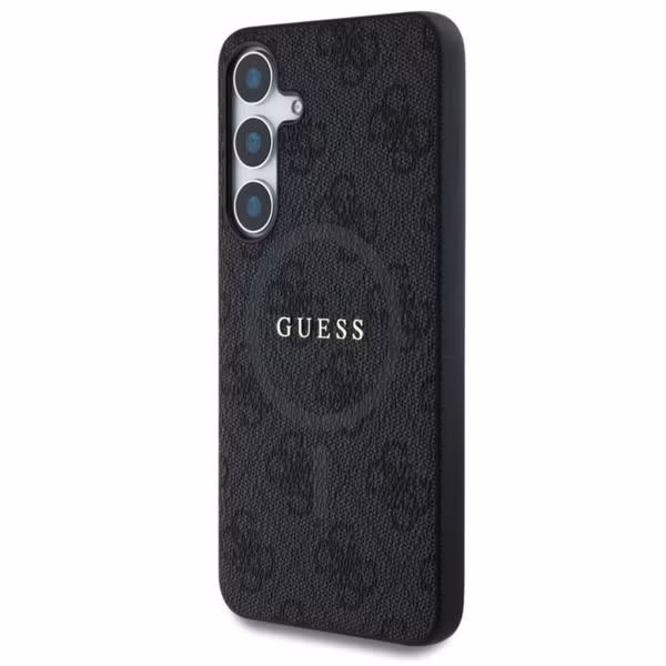 Guess Classic 4G Logo Backcover met MagSafe Samsung Galaxy S25 - Zwart