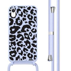 imoshion Siliconen design hoesje met koord Apple iPhone Xr - Animal Lila
