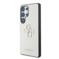 Guess 4G Metal Logo Saffiano Backcover Samsung Galaxy S25 Ultra - Beige