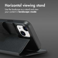 Accezz 2-in-1 Leather Bookcase with MagSafe Apple iPhone 14 - Onyx Black