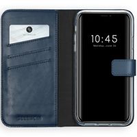 Selencia Echt Lederen Bookcase Apple iPhone Xr - Blauw