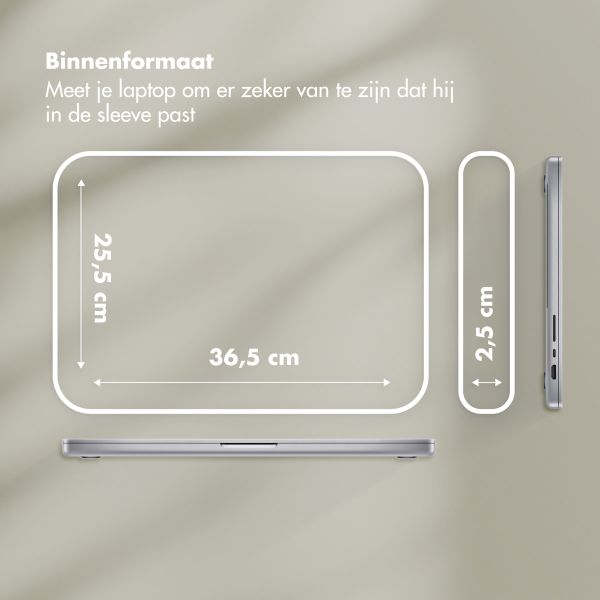 Selencia Teddy Laptop hoes 15-16 inch - Laptopsleeve - Sage Green