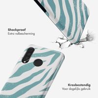 Selencia Vivid Backcover Huawei P30 Lite - Colorful Zebra Pine Blue