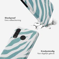 Selencia Vivid Tough Backcover Huawei P30 Lite - Colorful Zebra Pine Blue