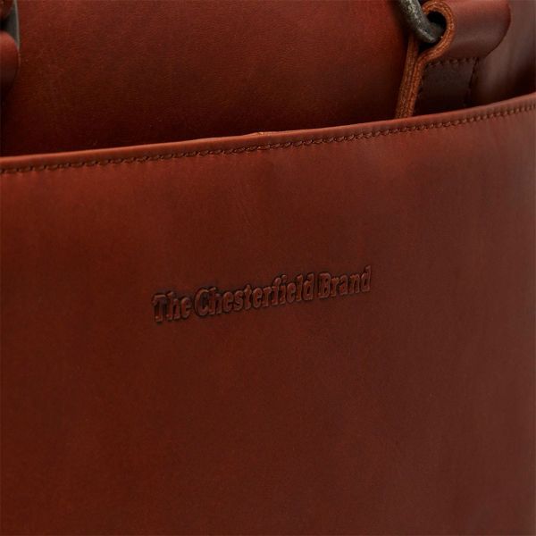 The Chesterfield Brand Manhattan Laptoptas 15-15.6 inch - Echt leer - Cognac