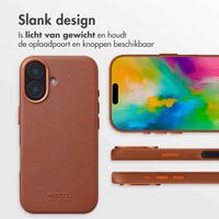 Accezz MagSafe Leather Backcover iPhone 16 - Sienna Brown