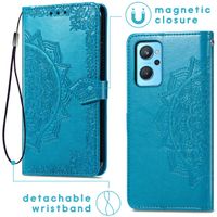 imoshion Mandala Bookcase Oppo A76 (4G) - Turquoise