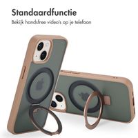 Accezz Ring Stand Backcover met MagSafe iPhone 15 - Brown