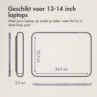 Accezz Leather Laptophoes met rits 13-14 inch - Laptopsleeve - Cognac