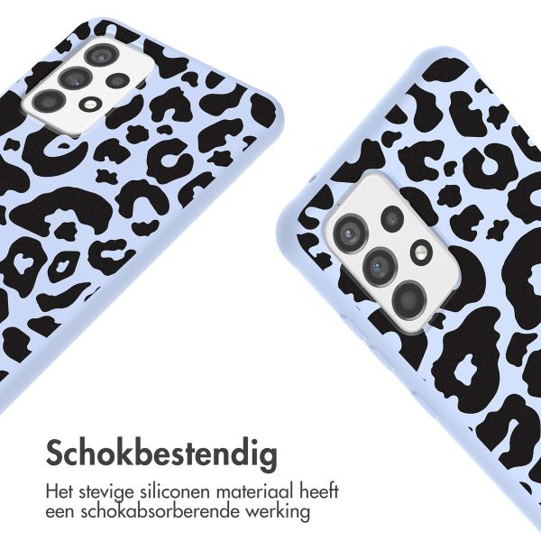 imoshion Siliconen design hoesje met koord Samsung Galaxy A52(s) (5G/4G) - Animal Lila