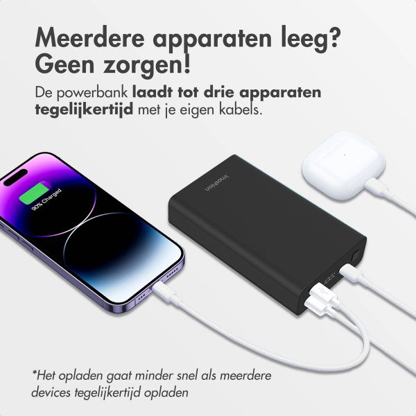 imoshion Ultra Series Aluminium | Powerbank 20.000 mAh - Snelladen tot 33 watt - Black