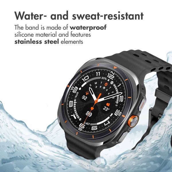 imoshion Ocean Silicone Band Samsung Galaxy Watch Ultra 2 (2026) / Ultra (2024/2025) - Black