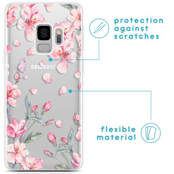 imoshion Design hoesje Samsung Galaxy S9 - Bloem - Roze