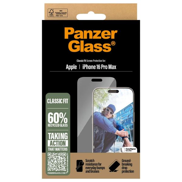 PanzerGlass Anti-Bacterial Screenprotector iPhone 16 Pro Max