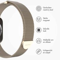 imoshion Milanees magnetisch bandje Apple Watch Series 1 - 11 / SE / Ultra (44/45/46/49 mm) - Maat S - Starlight