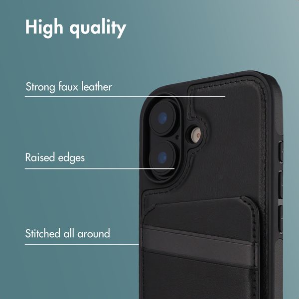 imoshion Back Cover with Card Holder and Stand Apple iPhone 17 - Black