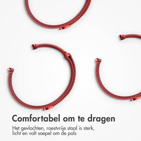 imoshion Milanees magnetisch bandje Apple Watch Series 1 - 9 / SE (38/40/41 mm) | Series 10 / 11 (42 mm) - Maat S - Rood