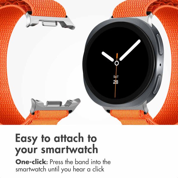 imoshion Nylon Alpine Band Samsung Galaxy Watch 9 (40/44mm) / Watch 8 (40/44mm) / Classic (46mm) - Orange