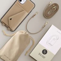 Selencia Sera Phone Case with Cord and Envelope Card Holder Apple iPhone 11 - Taupe
