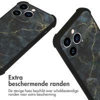 imoshion Design hoesje met koord iPhone 13 Pro - Black Marble