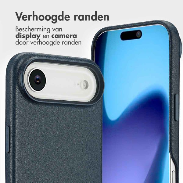 Accezz Leather Bookcase 2-in-1 met MagSafe Apple iPhone Air - Nightfall Blue